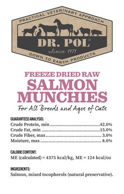 Show full view: Dr. Pol Salmon Munchies Grain-Free Freeze-Dried Raw Cat Treats, 3.5-oz bag slide 4 of 9