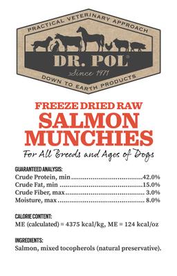 Show full view: Dr. Pol Salmon Munchies Grain-Free Freeze-Dried Raw Dog Treats, 3.5-oz. bag slide 4 of 10