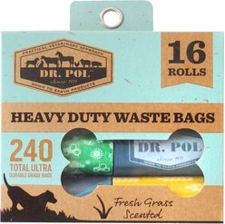 Dr. Pol Wheat Printed Grass Scent Dog Waste Bag, 240 count