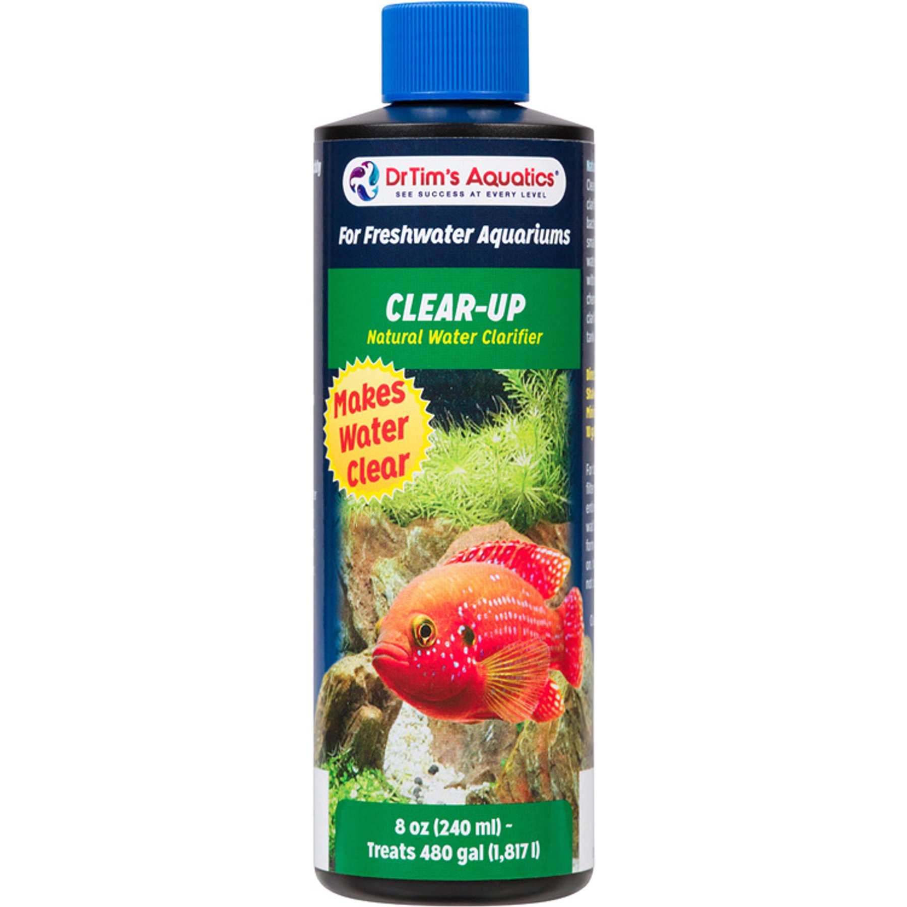 DrTim's Aquatics Clear-Up Freshwater Aquarium Cleaner, 8-fl oz bottle
