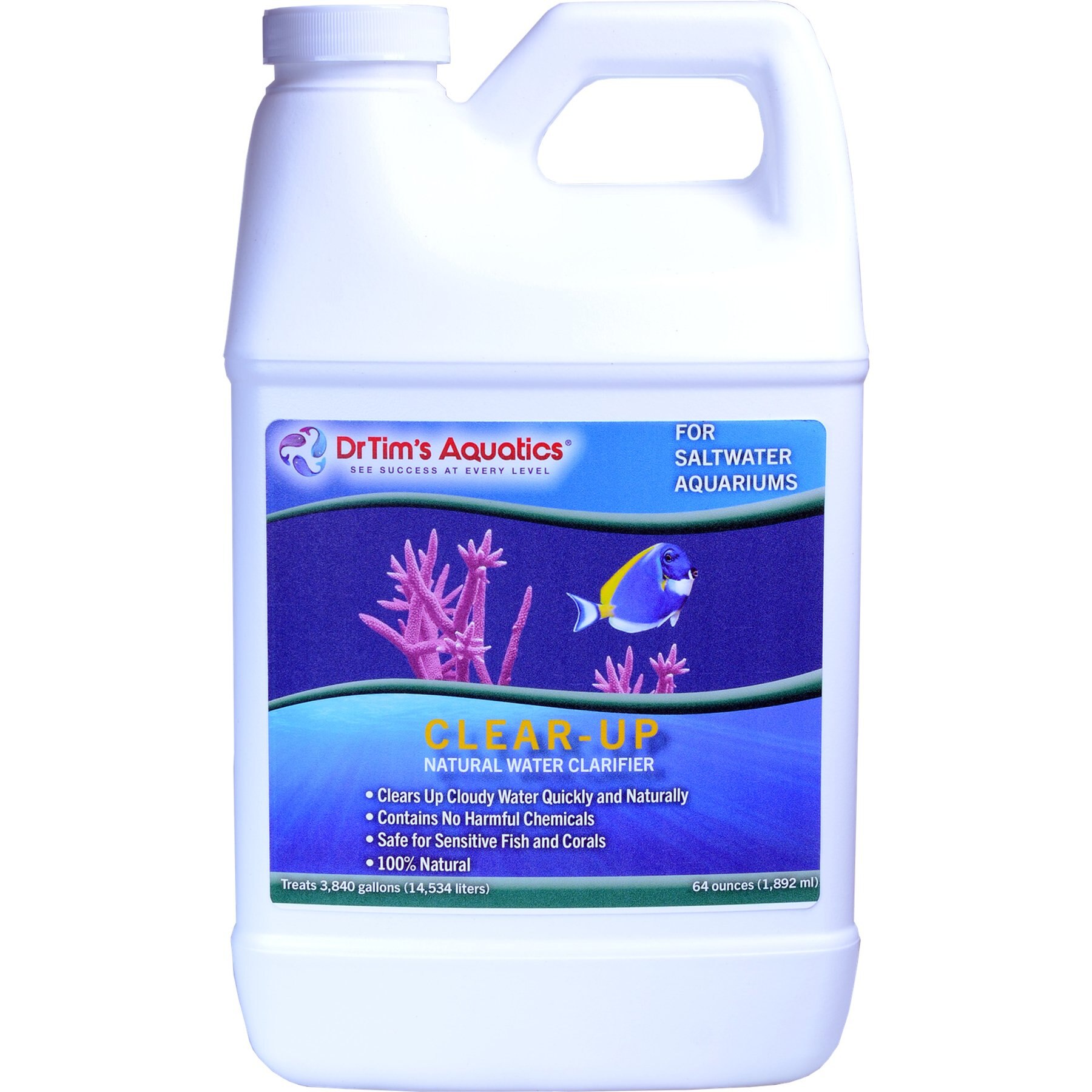 DrTim's Aquatics Clear-Up Saltwater Aquarium Cleaner, 64-fl oz bottle