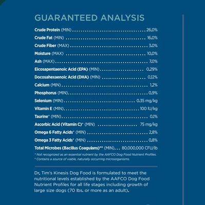 Show full view: Dr. Tim's All Life Stages Kinesis Formula Dry Dog Food, 15-lb bag slide 4 of 8