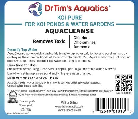 Show full view: Dr. Tim's Aquatics AquaCleanse Koi Ponds & Water Gardens Cleaner, 128-fl oz bottle slide 4 of 9