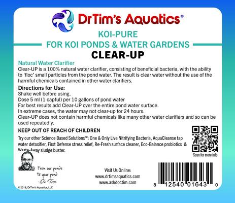 Show full view: Dr. Tim's Aquatics Clear-Up Koi Ponds & Water Gardens Cleaner, 16-fl oz bottle slide 4 of 8
