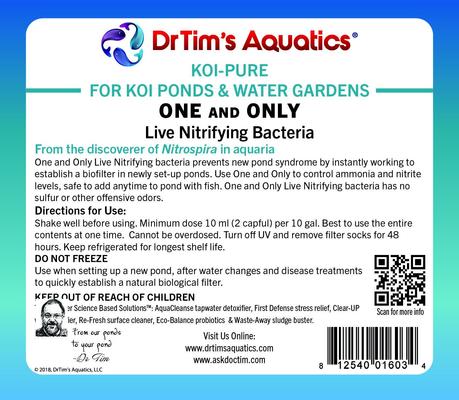 Show full view: Dr. Tim's Aquatics One & Only Koi Ponds & Water Gardens Cleaner, 16-fl oz bottle slide 3 of 7