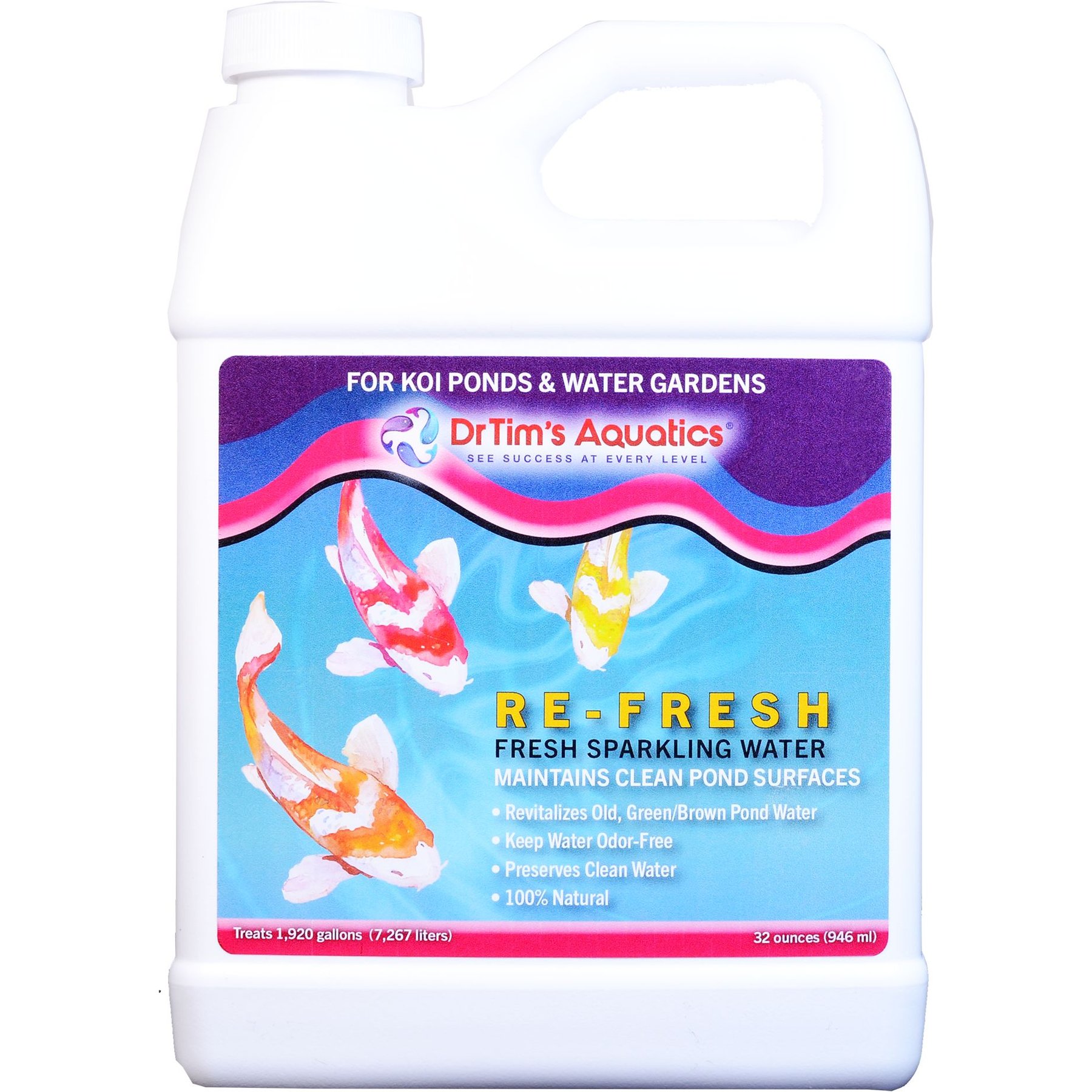 DrTim's Aquatics Re-Fresh Koi Ponds & Water Gardens Cleaner, 32-fl oz bottle