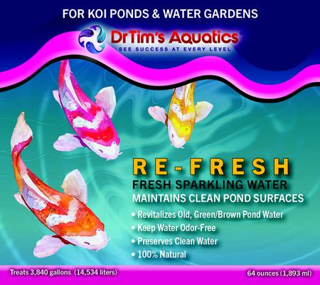 Show full view: Dr. Tim's Aquatics Re-Fresh Koi Ponds & Water Gardens Cleaner, 64-fl oz bottle slide 3 of 8