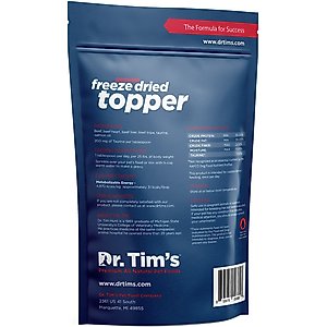 Dr. Tim's Beef Taurine Supplement Freeze-Dried Dog & Cat Food Topper, 12-oz bag