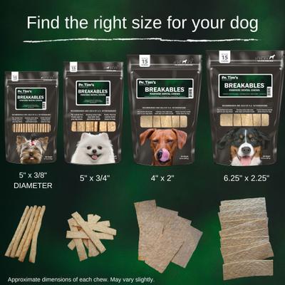 Show full view: Dr. Tim's Break-A-Bulls X-Large Rawhide Dog Dental Chews, 15 count slide 5 of 5