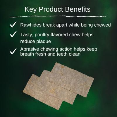 Show full view: Dr. Tim's Break-A-Bulls Medium & Large Dog Rawhide Dental Chews, 15 count slide 4 of 5