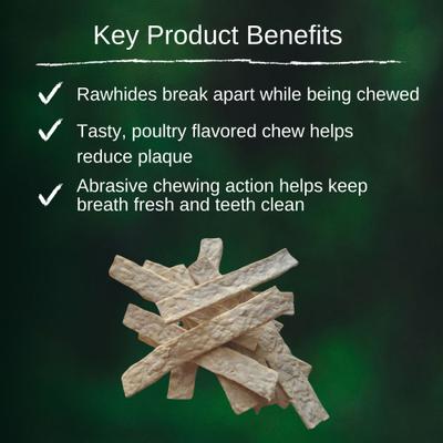 Show full view: Dr. Tim's Break-A-Bulls Small Dog Rawhide Dental Chews, 15 count slide 4 of 5