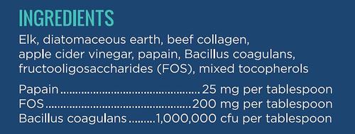 Show full view: Dr. Tim's Elk Probiotic Freeze-Dried Topper Dog & Cat Supplement, 12-oz bag slide 4 of 6