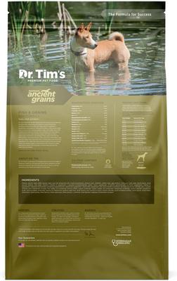 Show full view: Dr. Tim's Heirloom Ancient Grains Fish Formula Dry Dog Food, 5-lb bag slide 3 of 7