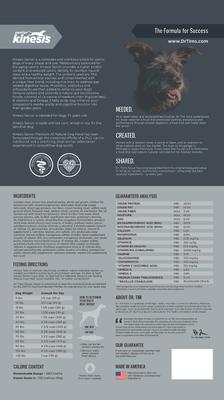 Show full view: Dr. Tim's Kinesis Senior Dog Formula Dry Food, 40-lb bag slide 3 of 9