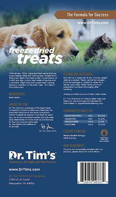 Show full view: Dr. Tim's Natural Beef Chips Genuine Freeze-Dried Dog & Cat Treats, 4-oz bag slide 4 of 7