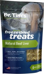 Dr. Tim's Natural Beef Liver Genuine Freeze-Dried Dog & Cat Treats, 6-oz bag