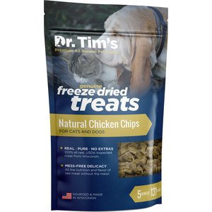 Dr. Tim's Natural Chicken Chips Genuine Freeze-Dried Dog & Cat Treats, 5-oz bag