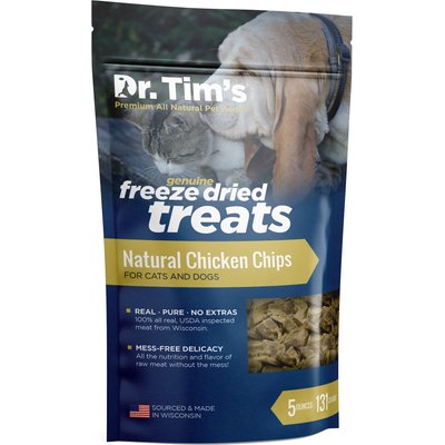 Dr. Tim's Dr. Tim's Natural Chicken Chips Freeze-Dried Dog & Cat Treats, 5-oz