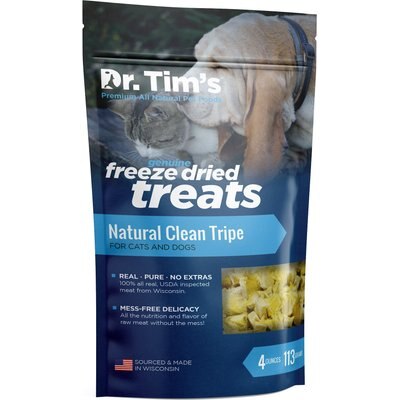 Dr. Tim's Dr. Tim's Natural Tripe Freeze-Dried Dog & Cat Treats, 4-oz container
