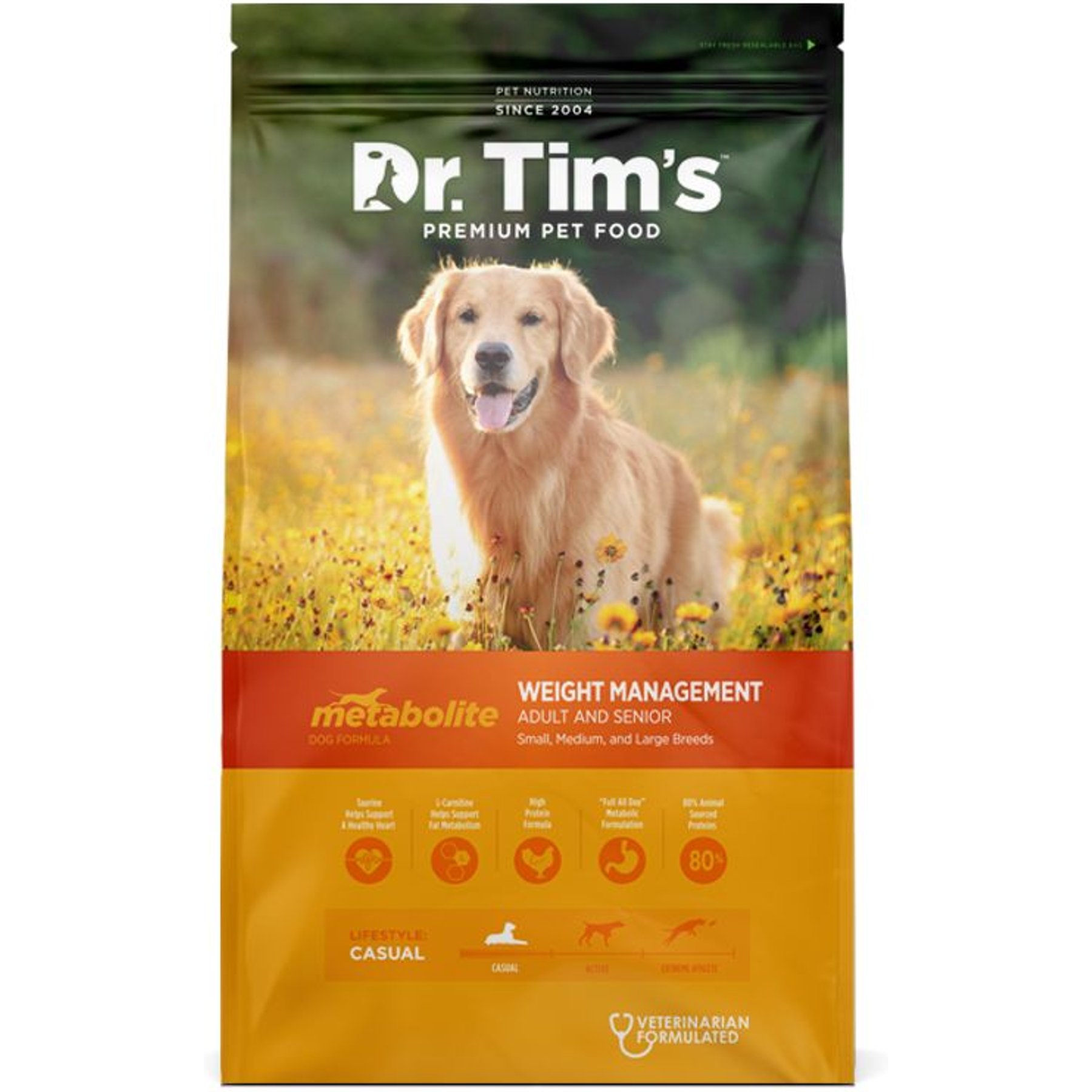 Dr. Tim's Weight Management Formula Dry Dog Food, 12-lb bag