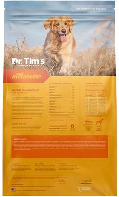 Show full view: Dr. Tim's Weight Management Metabolite Formula Dry Dog Food, 24-lb bag slide 3 of 8
