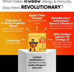 Dr Woow Duck Flavored Soft Chew Allergy & Immune Supplement for Dogs, 90 count slide 2 of 8