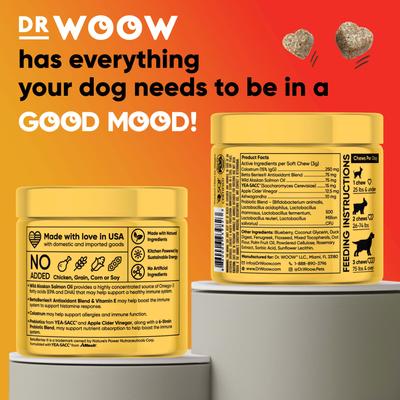 Show full view: Dr Woow Duck Flavored Soft Chew Allergy & Immune Supplement for Dogs, 90 count slide 6 of 10