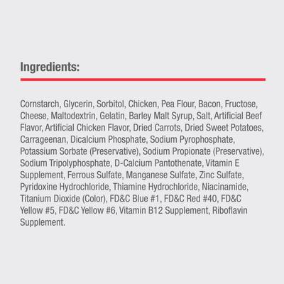 Show full view: DreamBone Real Bacon & Cheese Flavor Rawhide Free Dog Chew Bones, Mini, 24 count slide 7 of 13