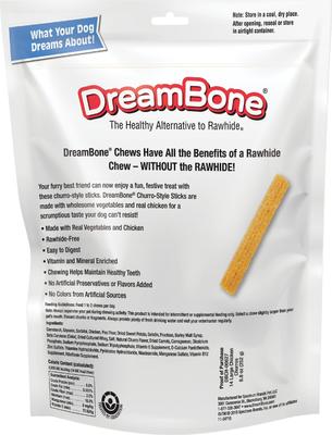 Show full view: DreamBone Churro Style Sticks Real Chicken Rawhide Free Dog Chews, 14 count slide 3 of 12