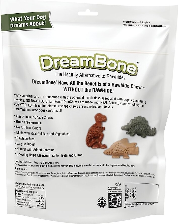 DREAMBONE DinoChews Dog Treats, 14 count