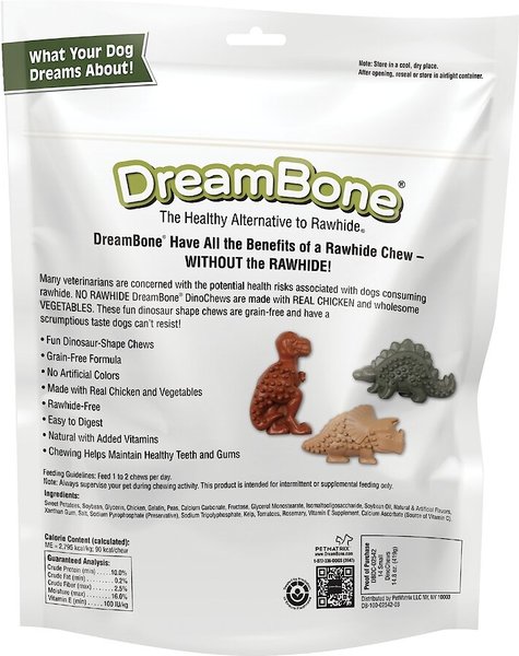 DreamBone DinoChews Dog Treats, 14 count