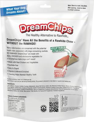Show full view: DreamBone DreamChips Real Chicken Rawhide Free Dog Chews, 24 count slide 3 of 13