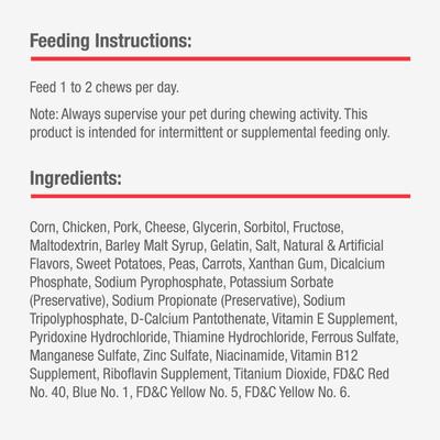 Show full view: DreamBone DreamSticks Real Bacon & Cheese Flavor Rawhide Free Dog Chews, 15 count slide 9 of 13