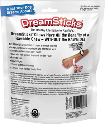 Show full view: DreamBone DreamSticks Beef Flavor Rawhide Free Dog Chews, 15 count slide 3 of 13