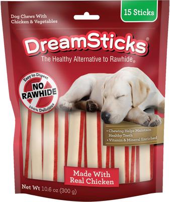 Show full view: DreamBone DreamSticks Real Chicken Rawhide Free Dog Chews, 15 count slide 3 of 13