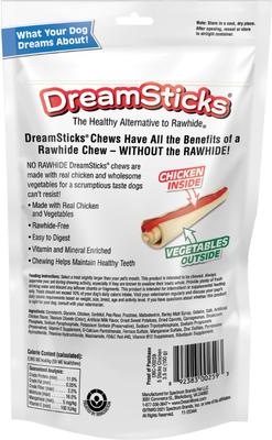 Show full view: DreamBone DreamSticks Real Chicken Rawhide Free Dog Chews, 5 count slide 3 of 13
