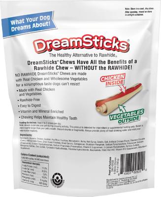 Show full view: DreamBone DreamSticks Real Chicken Rawhide Free Dog Chews, 9 count slide 3 of 13
