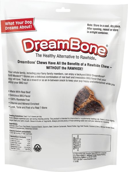 DreamBone Grill Masters T-Bones Chews Dog Treats