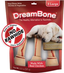 DreamBone Large Chicken Chew Bones Dog Treats, 3 count