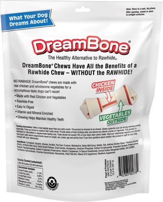 Show full view: DreamBone Real Chicken Rawhide Free Dog Chew Bones, Large, 3 count slide 3 of 13