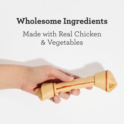 Show full view: DreamBone Real Chicken Rawhide Free Dog Chew Bones, Large, 3 count slide 5 of 13