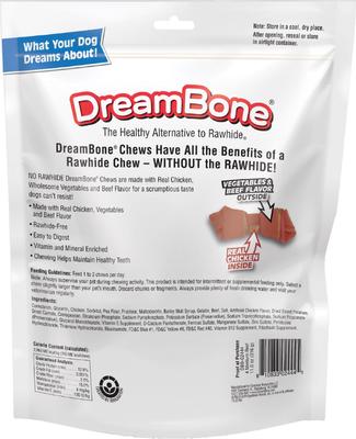 Show full view: DreamBone Beef Flavor Rawhide Free Dog Chew Bones, Medium, 4 count slide 3 of 13