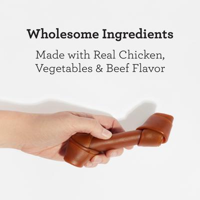 Show full view: DreamBone Beef Flavor Rawhide Free Dog Chew Bones, Medium, 4 count slide 5 of 13