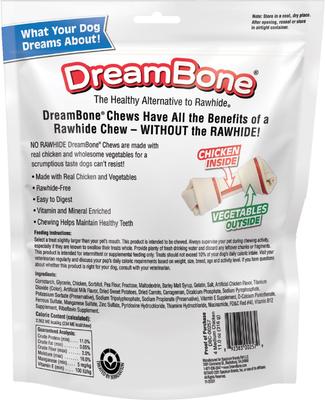 Show full view: DreamBone Real Chicken Rawhide Free Dog Chew Bones, Medium, 4 count slide 3 of 12
