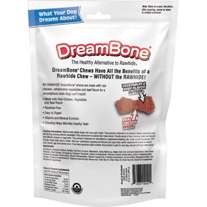 DreamBone Beef Flavor Rawhide Free Dog Chew Bones, Mini, 24 count