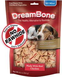 DreamBone Mini Chews Chicken Flavor Dog Treats, 50 count