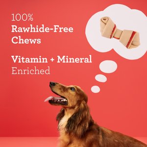 DreamBone Real Chicken Rawhide Free Dog Chew Bones, Mini, 50 count