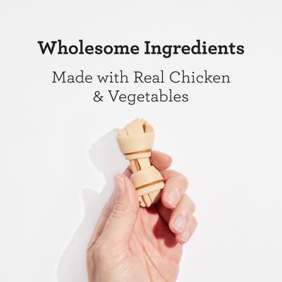 Show full view: DreamBone Real Chicken Rawhide Free Dog Chew Bones, Mini, 36 count slide 5 of 13