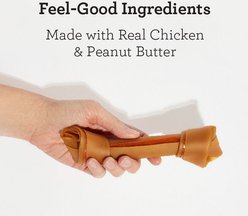 DreamBone Real Peanut Butter Rawhide Free Dog Chew Bones, Large, 3 count slide 2 of 9