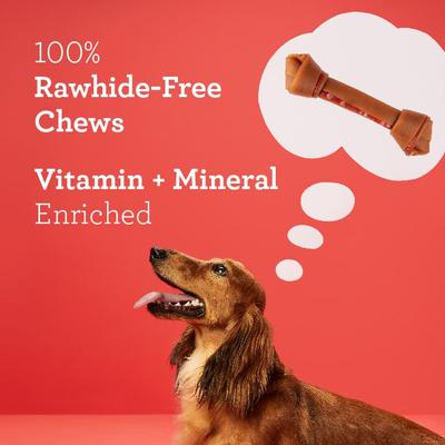 Show full view: DreamBone Real Peanut Butter Rawhide Free Dog Chew Bones, Large, 3 count slide 6 of 11